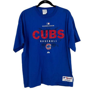 Vintage Majestic Cubs Baseball Classic Tshirt MLB Authentic Collection Men Large